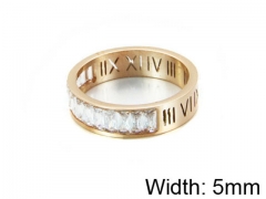 HY Stainless Steel 316L Lady Small-Crystal Rings-HY14R0340PG