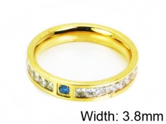 HY Stainless Steel 316L Lady Small-Crystal Rings-HY14R0474HXC