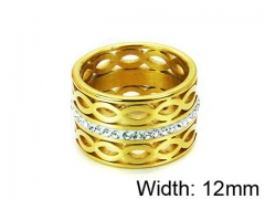 HY Stainless Steel 316L Lady Small-Crystal Rings-HY16R0012HQQ