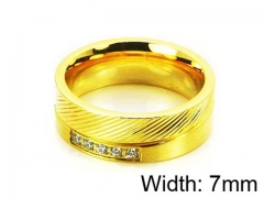 HY Stainless Steel 316L Lady Small-Crystal Rings-HY05R0123PL