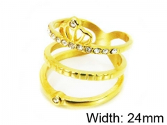HY Stainless Steel 316L Lady Small-Crystal Rings-HY15R1379HIR