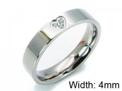 HY Stainless Steel 316L Lady Small-Crystal Rings-HY06R0305KL