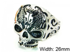 HY Stainless Steel 316L Man Skull Rings-HY22R0880H2A