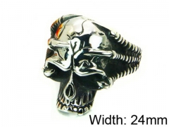 HY Stainless Steel 316L Man Skull Rings-HY22R1264HID