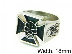 HY Stainless Steel 316L Man Skull Rings-HY22R1286HIE