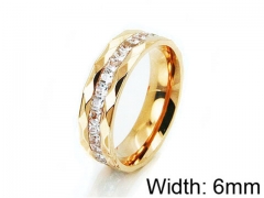 HY Stainless Steel 316L Lady Small-Crystal Rings-HY14R0525HTT
