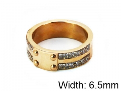 HY Stainless Steel 316L Lady Small-Crystal Rings-HY14R0397HIA