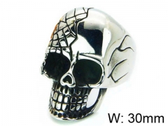 HY Stainless Steel 316L Man Skull Rings-HY22R0936HJS