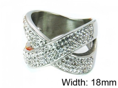 HY Stainless Steel 316L Lady Small-Crystal Rings-HY15R1052HPC