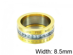 HY Stainless Steel 316L Lady Small-Crystal Rings-HY14R0360HJS
