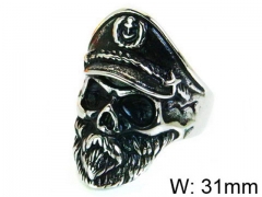 HY Stainless Steel 316L Man Skull Rings-HY22R1231HIY