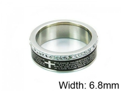 HY Stainless Steel 316L Lady Small-Crystal Rings-HY14R0415HCC