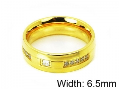 HY Stainless Steel 316L Lady Small-Crystal Rings-HY14R0429HAA