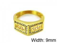 HY Stainless Steel 316L Lady Small-Crystal Rings-HY15R1030HID