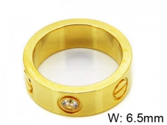 HY Stainless Steel 316L Lady Small-Crystal Rings-HY68R0023O0