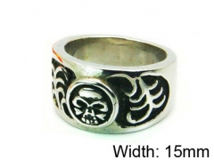 HY Stainless Steel 316L Man Skull Rings-HY22R0681HIE