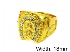 HY Stainless Steel 316L Lady Small-Crystal Rings-HY22R0594HKV