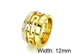 HY Stainless Steel 316L Lady Small-Crystal Rings-HY16R0008HYY