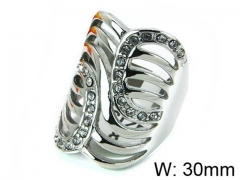 HY Stainless Steel 316L Lady Small-Crystal Rings-HY15R1095HIL