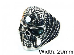 HY Stainless Steel 316L Man Skull Rings-HY22R1077HJA