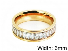 HY Stainless Steel 316L Lady Small-Crystal Rings-HY14R0508HWW