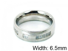 HY Stainless Steel 316L Lady Small-Crystal Rings-HY14R0428PQ
