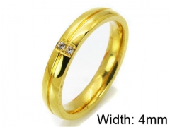 HY Stainless Steel 316L Lady Small-Crystal Rings-HY06R0303LL