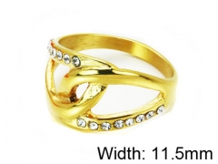 HY Stainless Steel 316L Lady Small-Crystal Rings-HY15R1251HZO