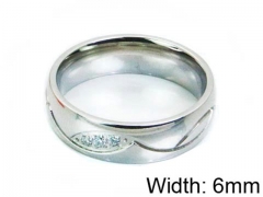 HY Stainless Steel 316L Lady Small-Crystal Rings-HY14R0467PA