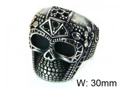 HY Stainless Steel 316L Man Skull Rings-HY22R0064HIS