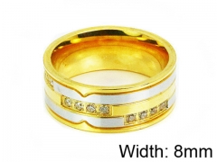 HY Stainless Steel 316L Lady Small-Crystal Rings-HY14R0504HDD