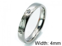 HY Stainless Steel 316L Lady Small-Crystal Rings-HY06R0309KL