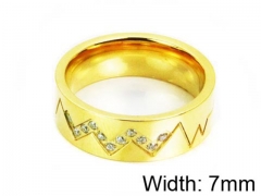 HY Stainless Steel 316L Lady Small-Crystal Rings-HY14R0465HYE