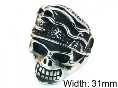 HY Stainless Steel 316L Man Skull Rings-HY22R0967HIG