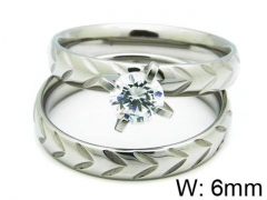 HY Stainless Steel 316L Lady Lover Rings-HY06R0247N0