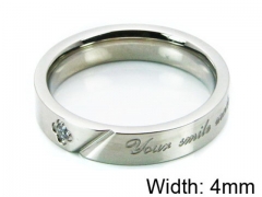 HY Stainless Steel 316L Lady Small-Crystal Rings-HY06R0297LL