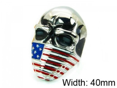 HY Stainless Steel 316L Man Skull Rings-HY22R0566HKF