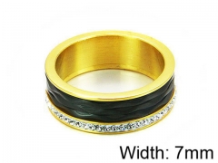 HY Stainless Steel 316L Lady Small-Crystal Rings-HY14R0427HJQ
