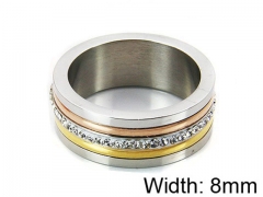 HY Stainless Steel 316L Lady Small-Crystal Rings-HY14R0314HHE