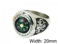 HY Stainless Steel 316L Men Compass Rings-HY22R1126HJZ