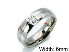 HY Stainless Steel 316L Lady Small-Crystal Rings-HY06R0302KL