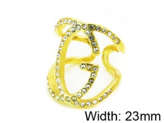 HY Stainless Steel 316L Lady Small-Crystal Rings-HY62R0108HHX