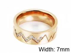 HY Stainless Steel 316L Lady Small-Crystal Rings-HY14R0466HER