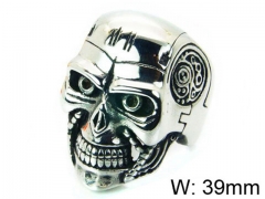 HY Stainless Steel 316L Man Skull Rings-HY22R0822HLC