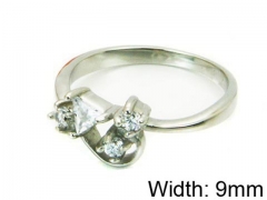 HY Stainless Steel 316L Lady Small-Crystal Rings-HY30R0523KLQ