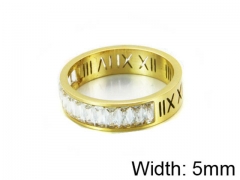 HY Stainless Steel 316L Lady Small-Crystal Rings-HY14R0341PB