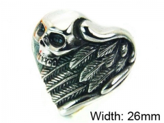 HY Stainless Steel 316L Man Skull Rings-HY22R0708H2A