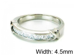 HY Stainless Steel 316L Lady Small-Crystal Rings-HY30R0561HHC