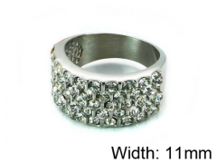 HY Stainless Steel 316L Lady Small-Crystal Rings-HY15R1101HJL