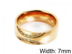 HY Stainless Steel 316L Lady Small-Crystal Rings-HY14R0463HUD